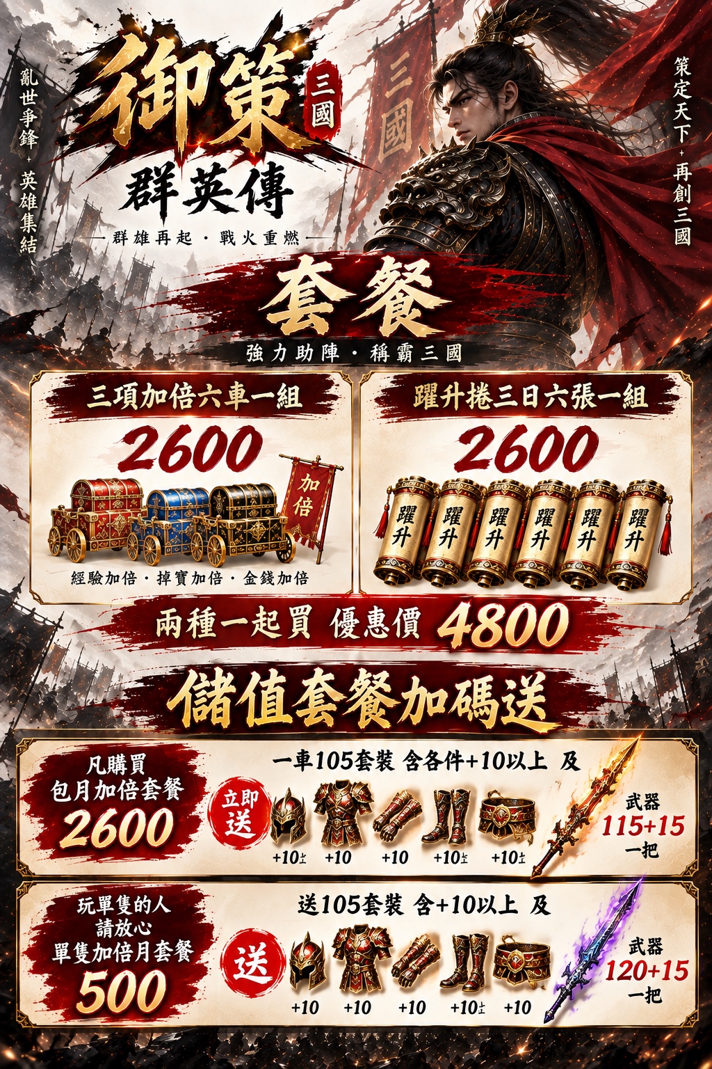 御策三國贊助套餐